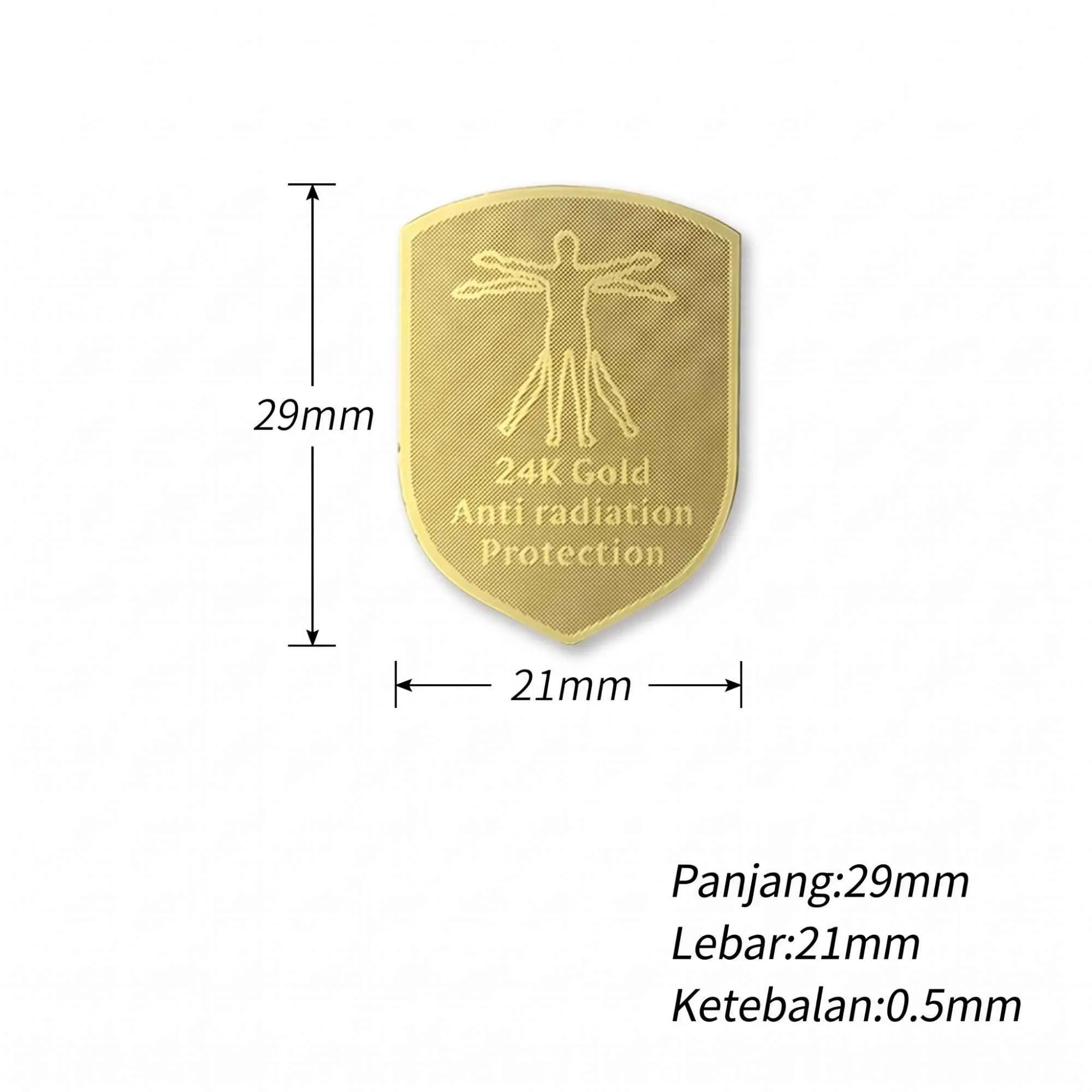 PURANUSA 24K Stiker Anti Radiasi HP - Pelindung EMF Premium