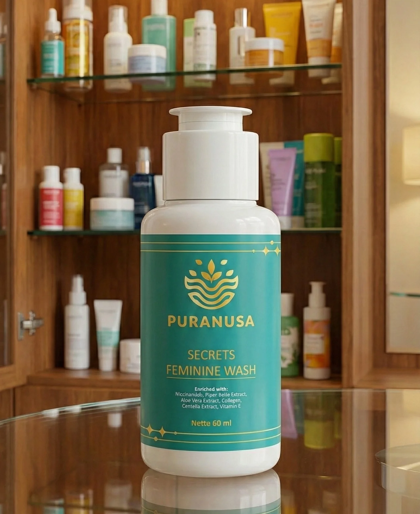 PURANUSA INTIMATE WASH ( 1 Btl 60ml)  (RETAIL PLAN !) - PURANUSA Secrets Feminine Wash 60ml
(NA18251600420)