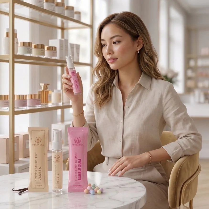 Feminine Spray Vanilla & Buble Gum (4 Btl @10 ml) (RETAIL PLAN)